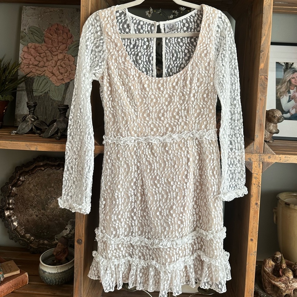 Angel Biba cream dress SZ 12